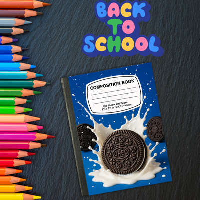 Snack-Themed Custom Composition Notebooks – Fun Personalized Covers | 1 for $6 or 3 for $15