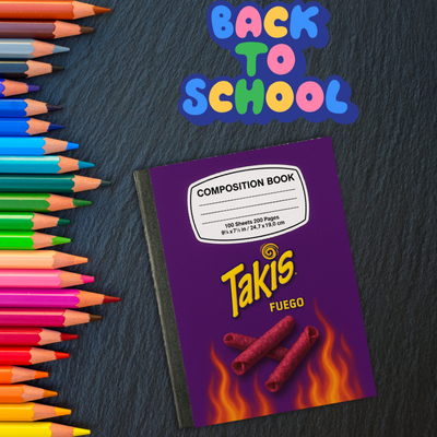 Snack-Themed Custom Composition Notebooks – Fun Personalized Covers | 1 for $6 or 3 for $15