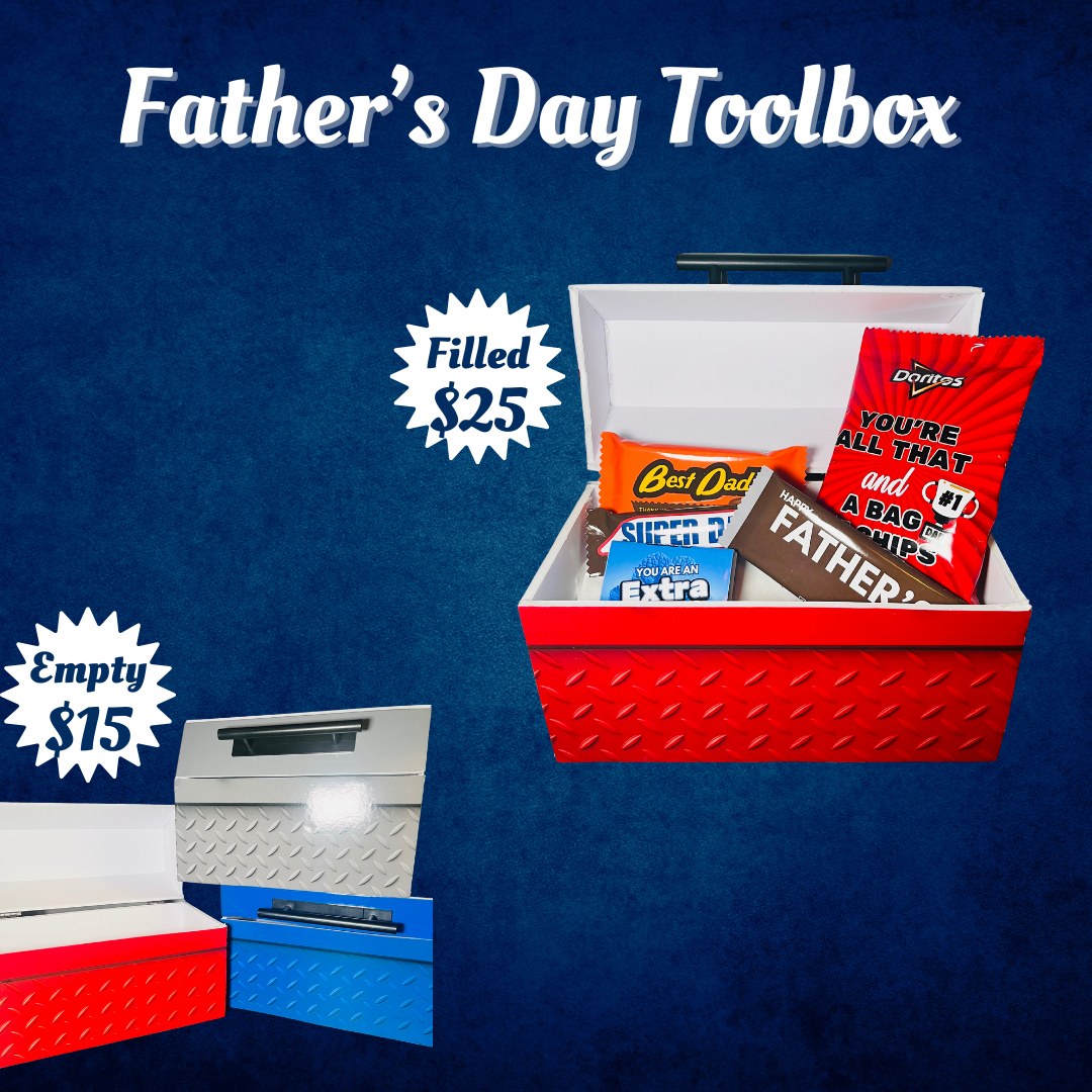 Father’s Day Toolbox Gift for Dad – Custom Snack Box or Empty Box Option | Unique Father’s Day Gift Idea