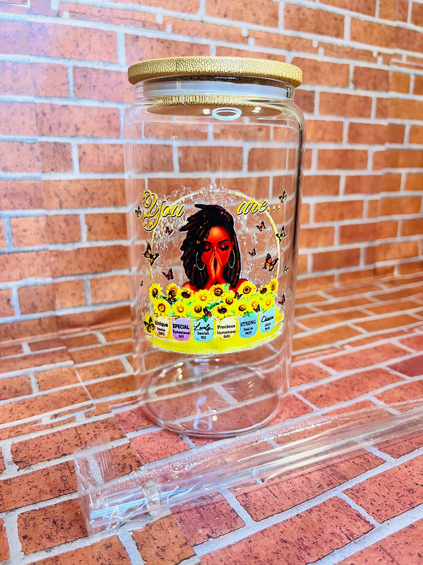 You are…16oz glass cup