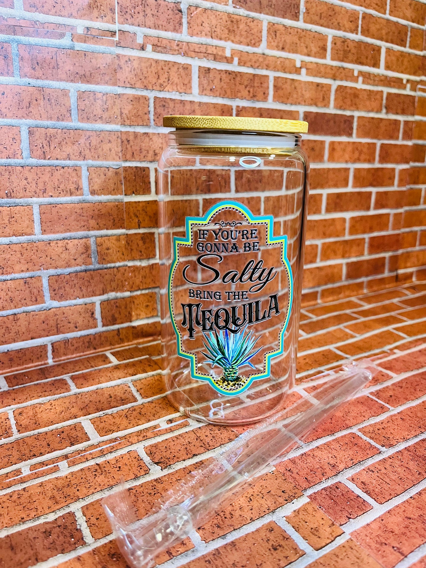 When life gives you… make…16oz glass cups-clear design