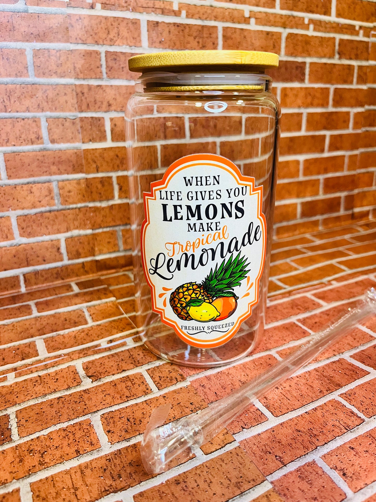 When life gives you…make 16 oz glass cups