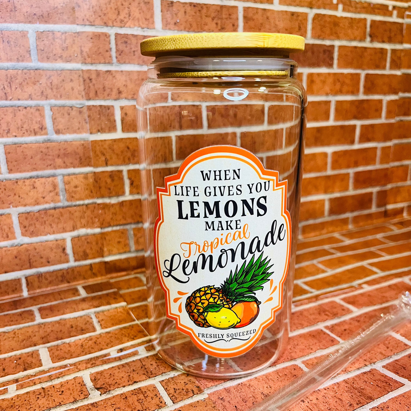 When life gives you…make 16 oz glass cups