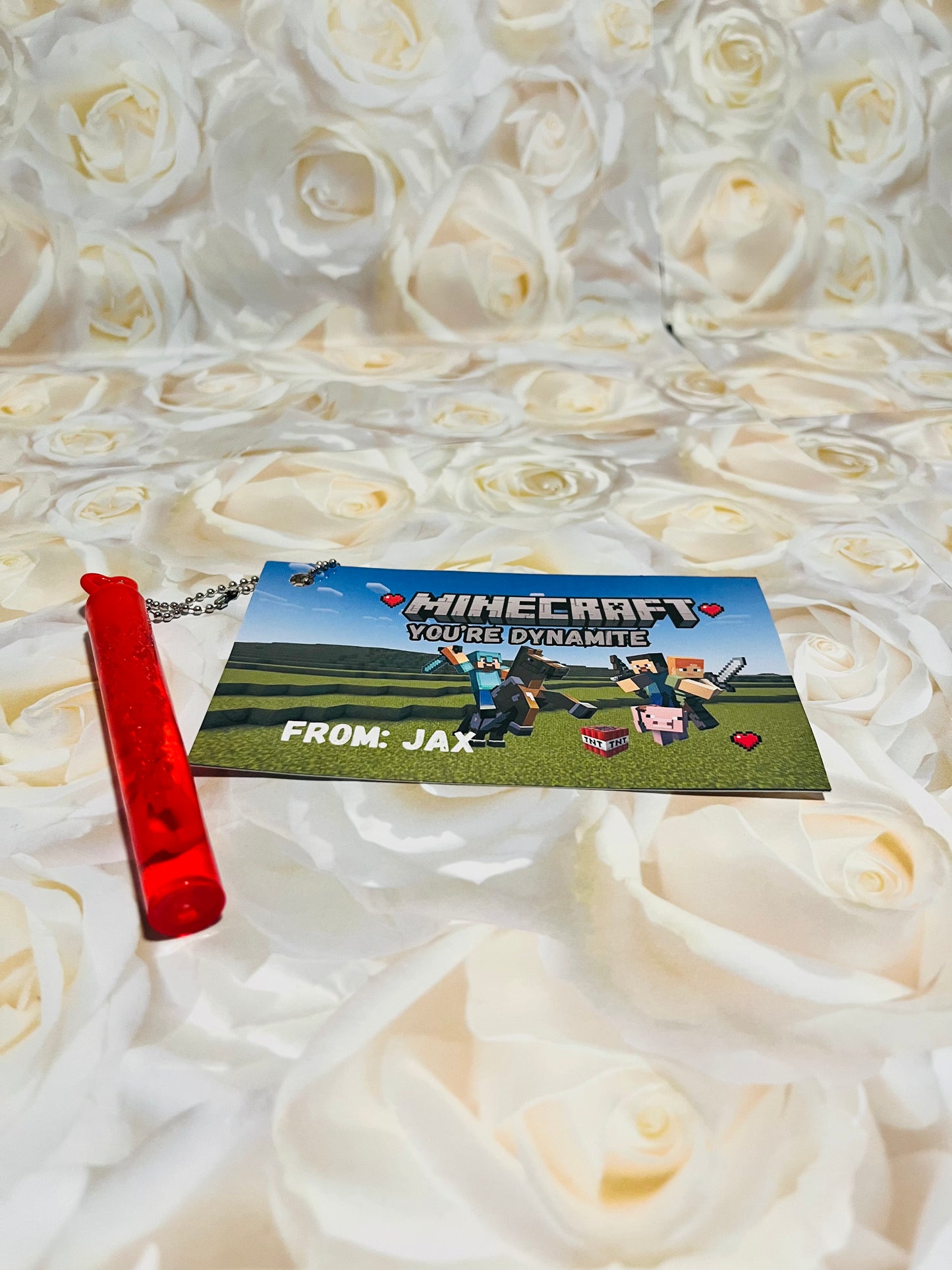 Customized Valentine's Day cards w/trinkets