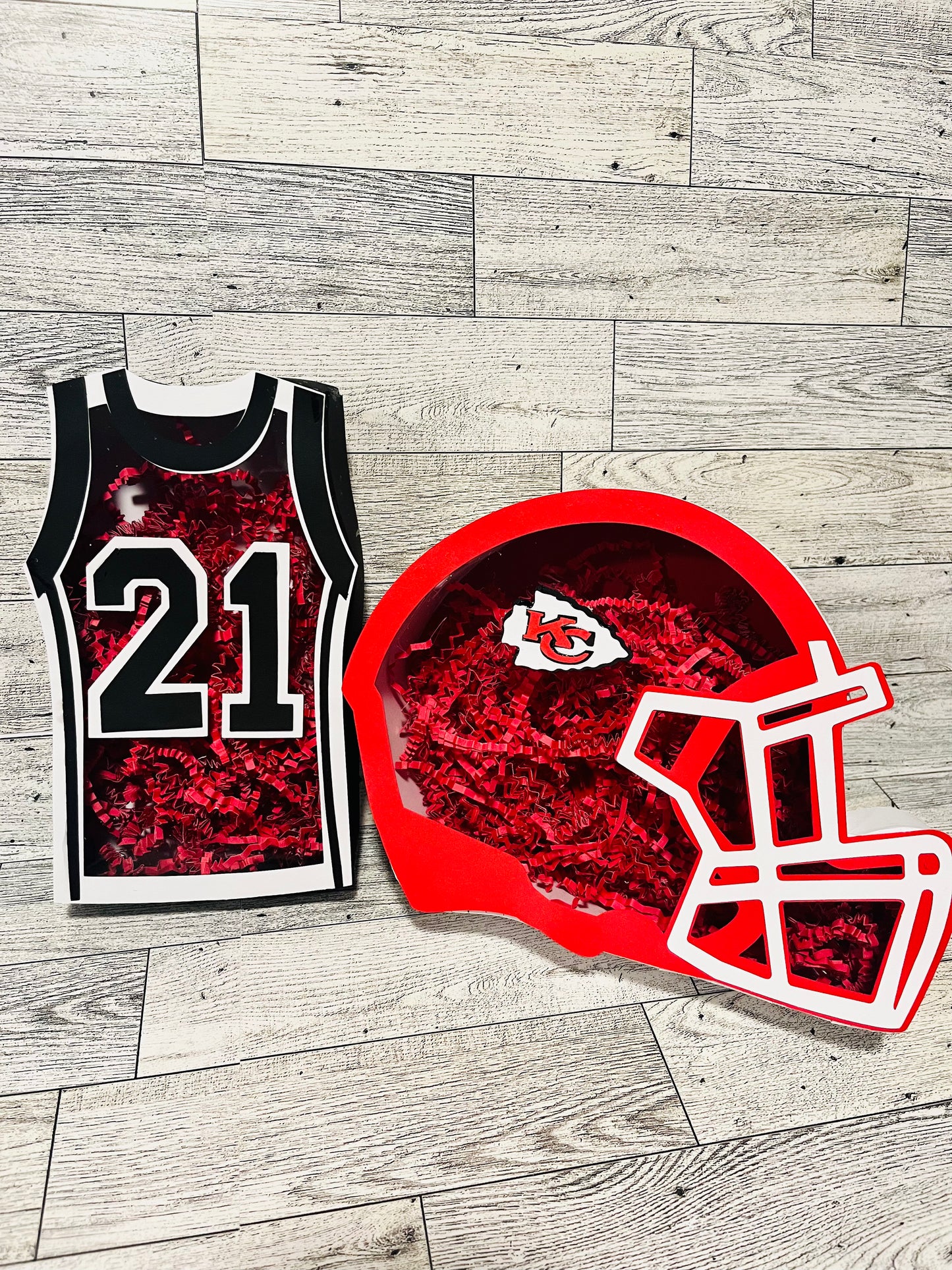 Custom sports Valentine’s Day boxes