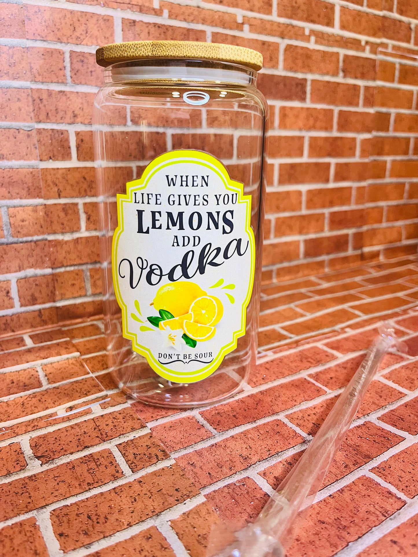 When life gives you…make 16 oz glass cups