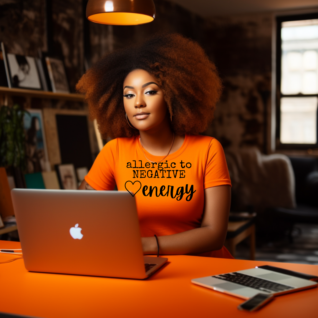 Allergic to negative energy t shirt