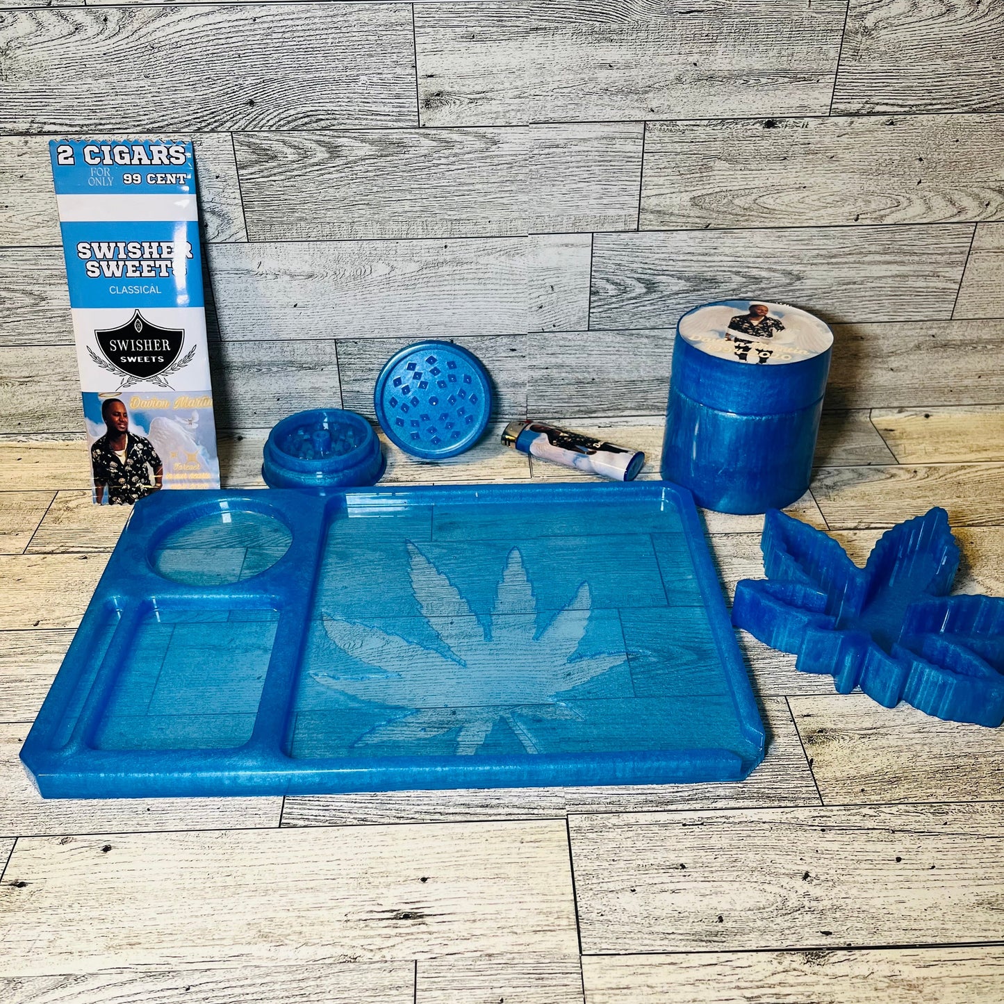 Custom 4/20 Rolling Tray Set