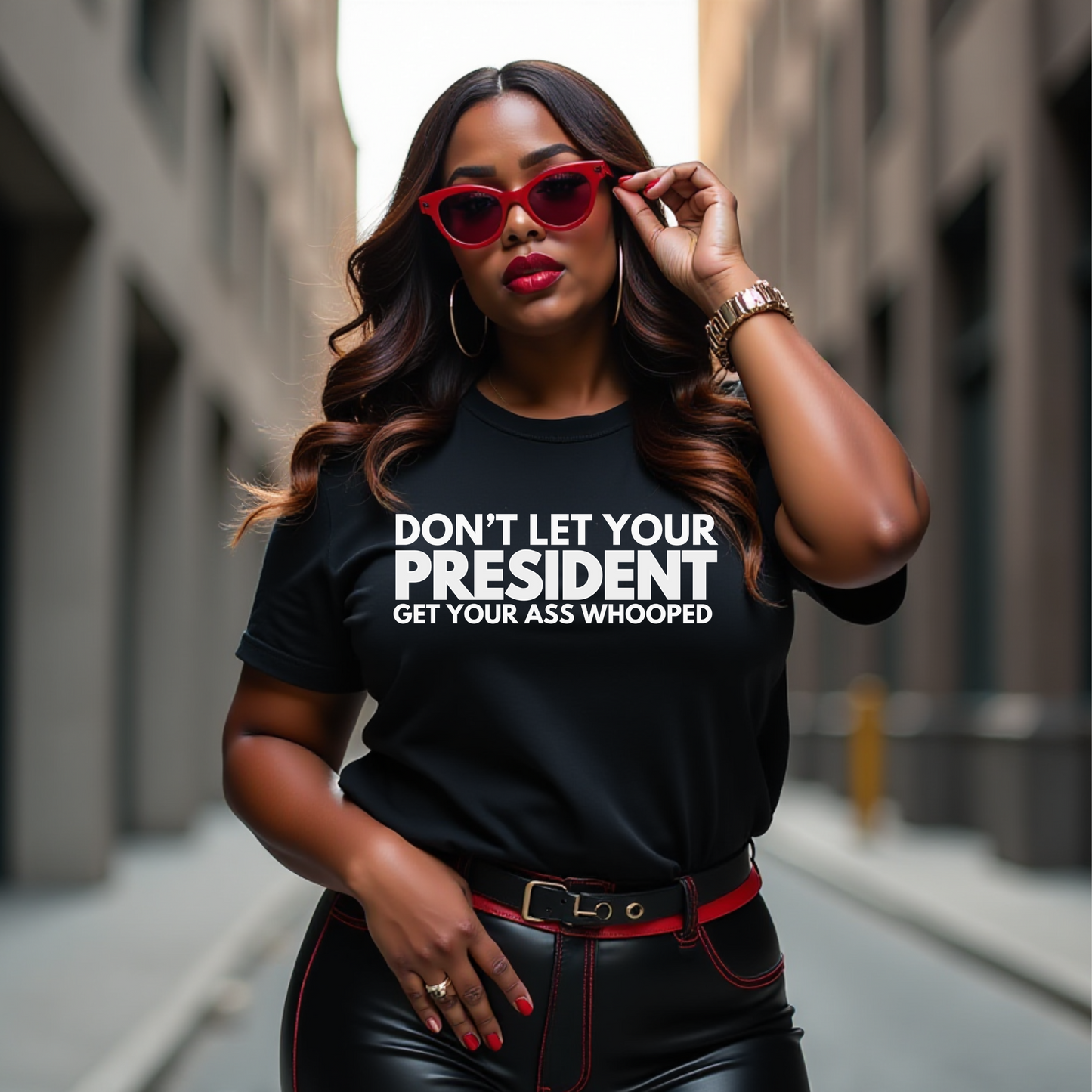 Don't get whooped Black T-shirt