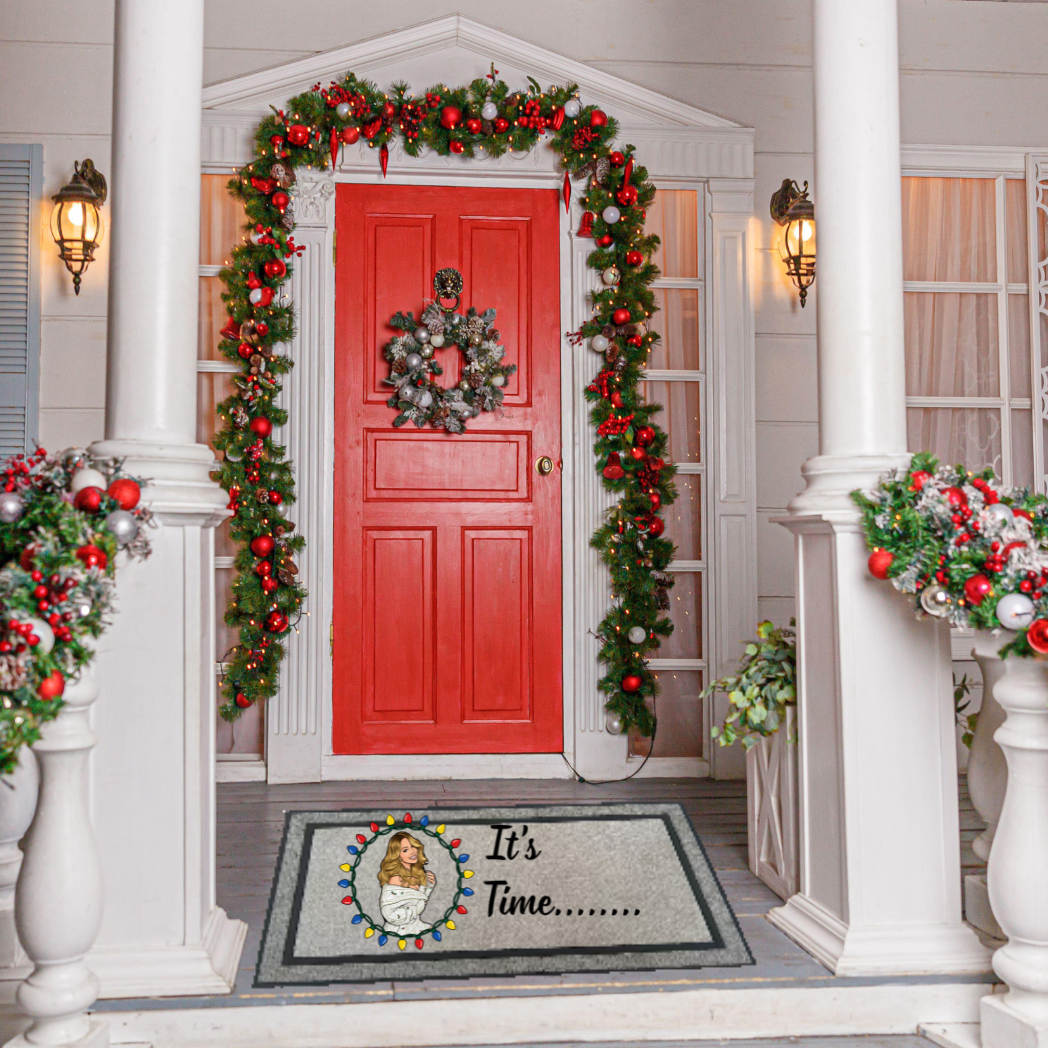 Custom Christmas Doormat – Personalized Holiday Welcome Mat