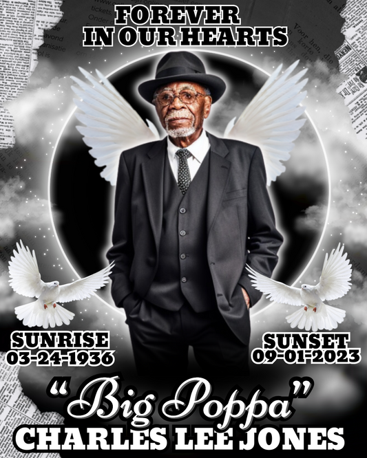 Editable Black Memorial Design