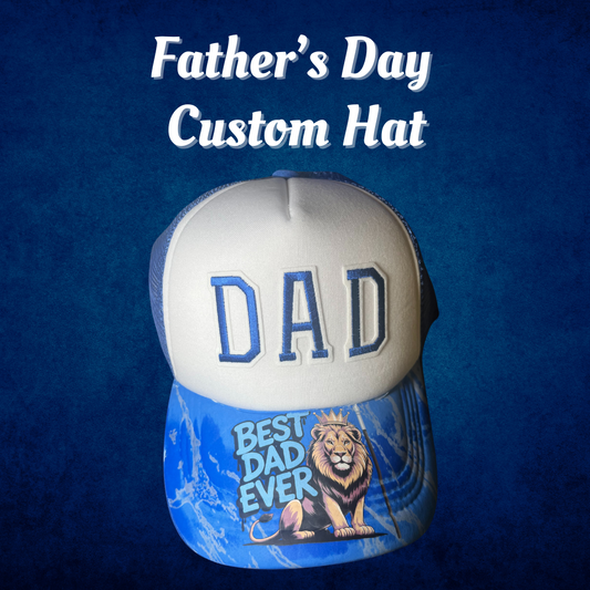 Father's Day Custom Hat – Mesh Trucker Cap | Father’s Day Gift for Dad