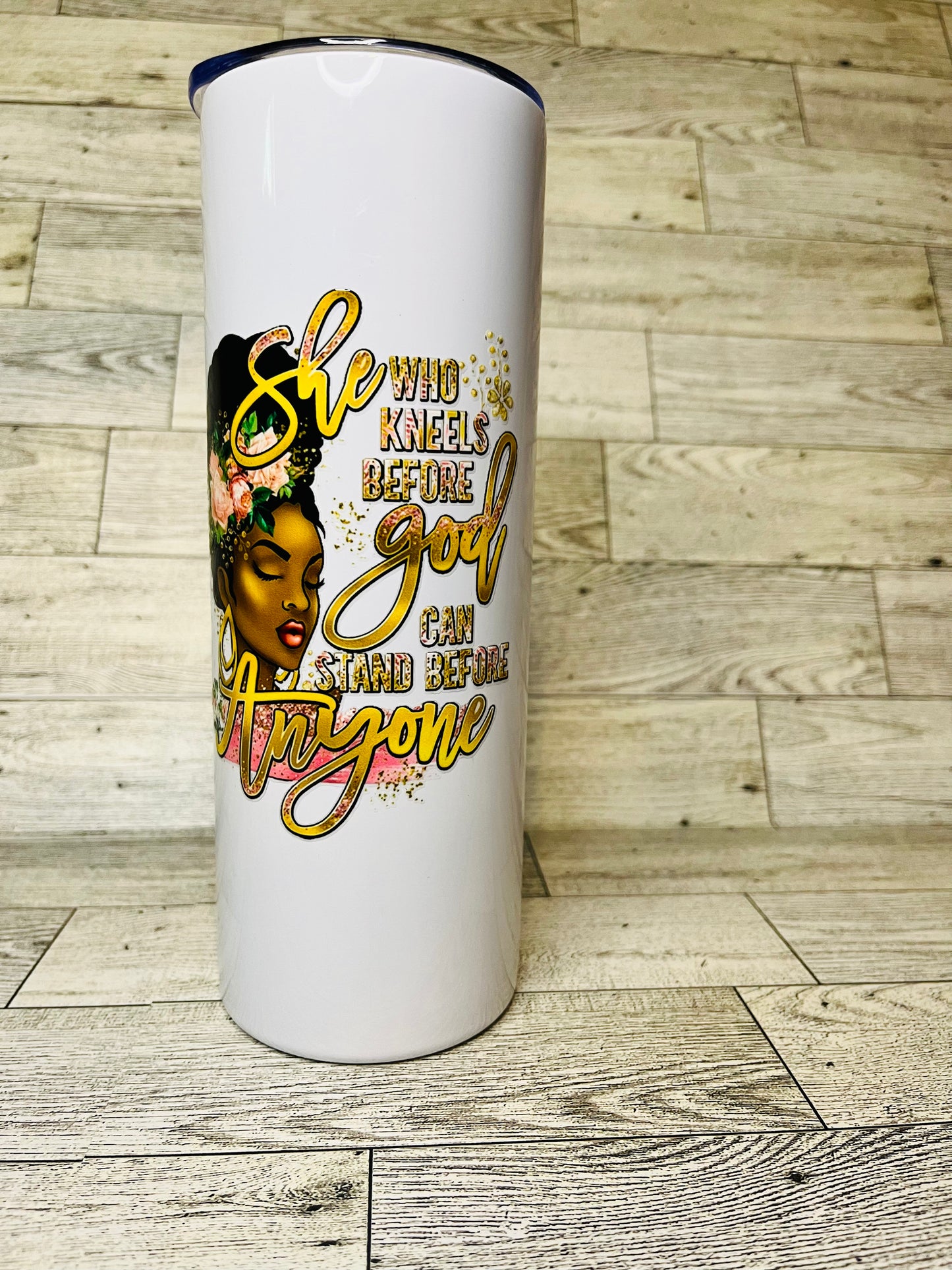 She who kneels before God 20oz tumbler