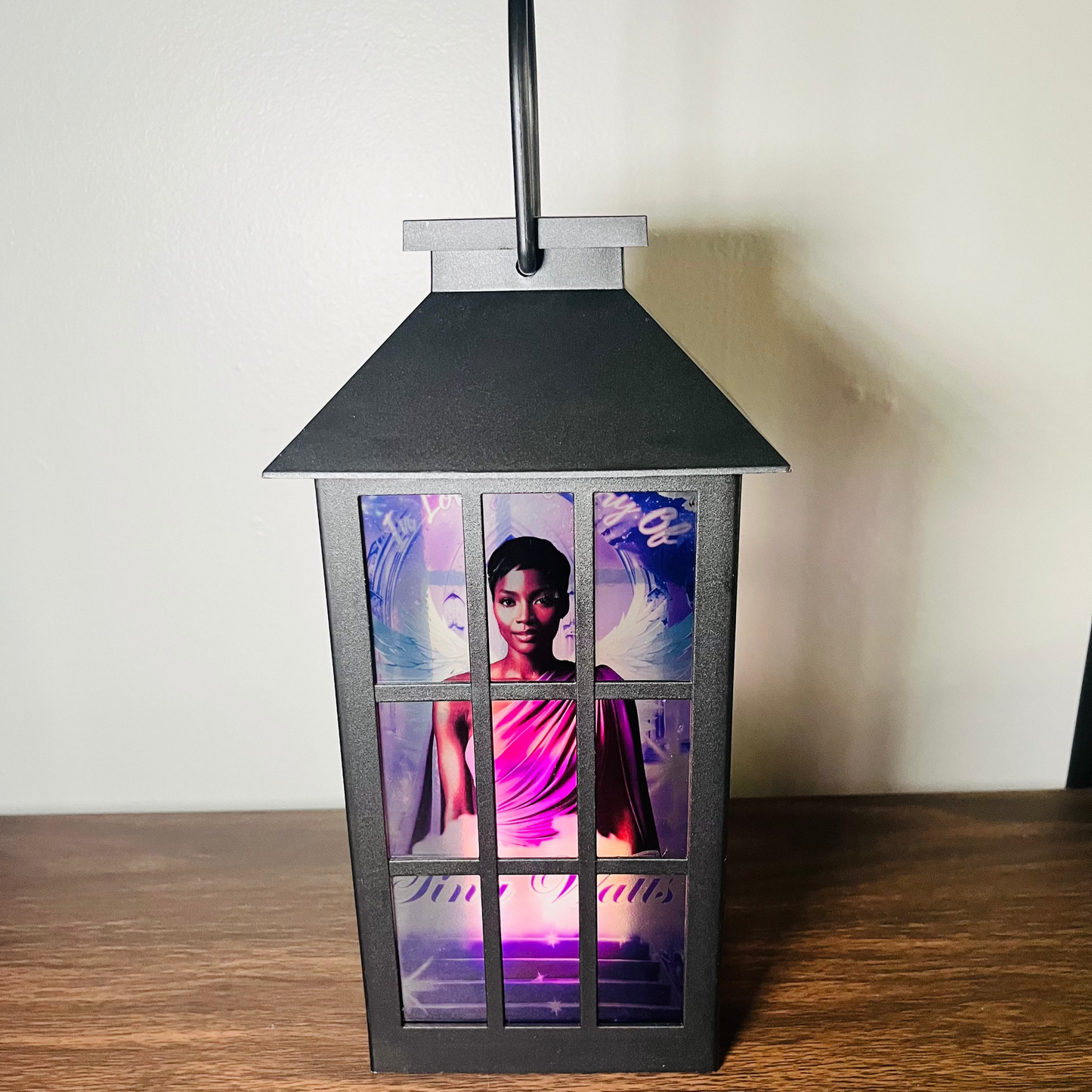 Custom Memorial Lantern with Personalized Photo and Quote – Sympathy Gift, Funeral Decor, Remembrance Keepsake for Loved One, White Lantern with Candle