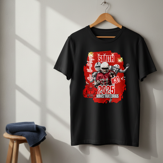 Custom personalized t-shirt with unique design for events, gifts, and everyday wea